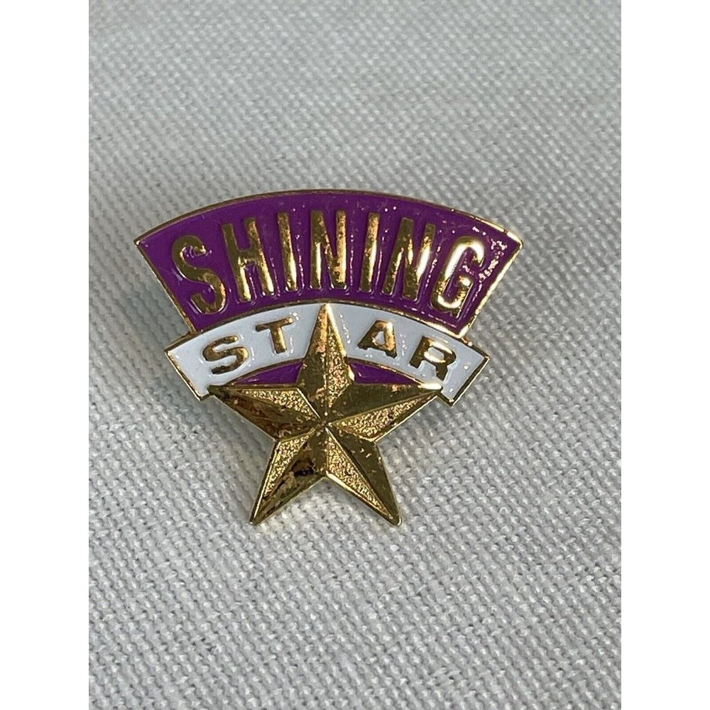 Shining Star Enamel Pin Award Lapel Recognition